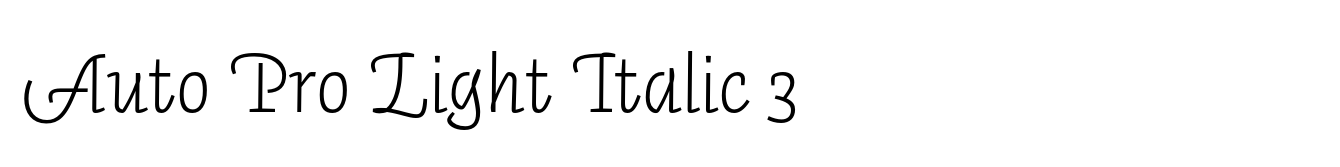 Auto Pro Light Italic 3
